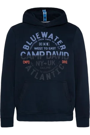 Camp David Hooded Sweatshirt met Puff Prints en Tonal Details in XXXL