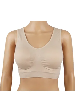 Merkloos Dames Bra J&C met brede band en uitneembare cups Huid - maat L/XL