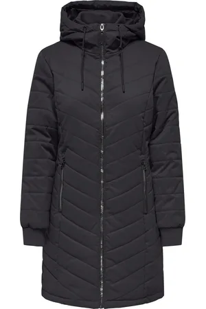 JDY EBONIE LONG HOOD JACKET OTW SGO - Dames - Gewatteerde jassen