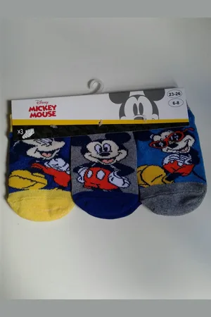 Mickey Mouse Enkelsokken - 3 paar - jongens - maat 23/26