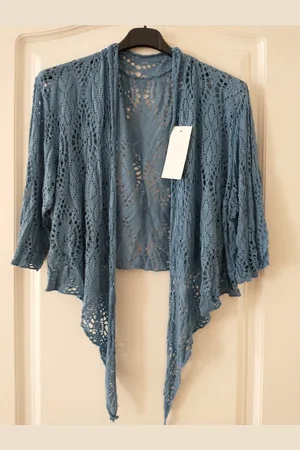 Merkloos Dames vest Resa effen bolero model XL/XXL curvy mode
