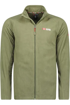 Canadian Peak Fleece Vest Met Rits Heren Candadian Peak Tugeak Kaki - XXL