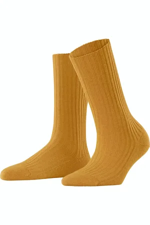Falke Cosy Wool Boot Dames Sokken - Geel