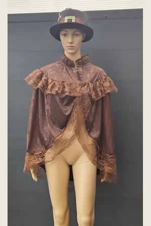 Merkloos Steamy Styles - Bolero - Victoriaanse Stijl Bolero met Kanten Detail en Broche
