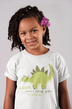 B and C Kinder T-shirt Rawr Means I Love You, maat 5- jaar