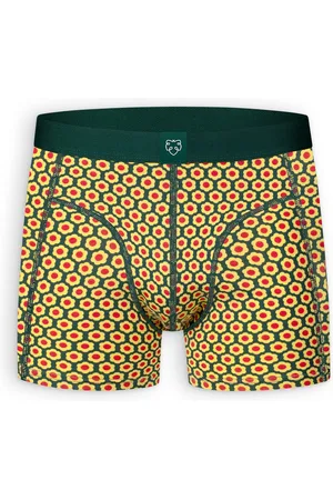 A-dam Flora - Boxershort - Onderbroek - Ondergoed - Organisch Katoen - Regular Fit - Boxershorts - Heren - Mannen - Geel - S