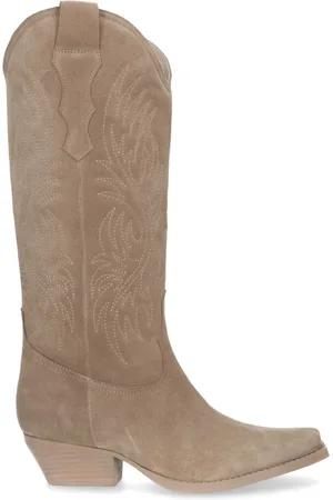 Sacha Dames - suède cowboylaarzen met stiksels
