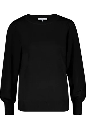 Red Button Trui Sweet Puff Sleeve Srb3921 Black Dames