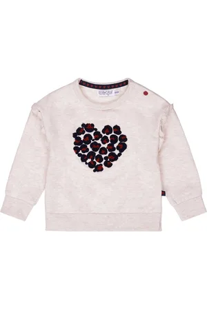 Dirkje Meisjes sweater verlaagde schouder- grijs