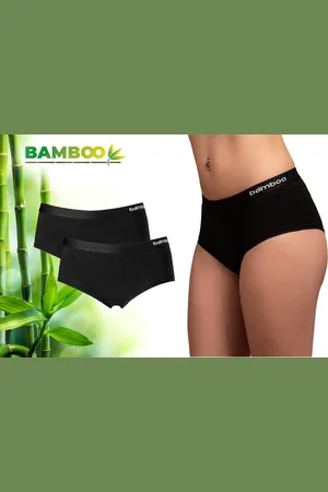 Merkloos Bamboo - Ondergoed Dames - Hipster - Bamboe - 2 Stuks - - Lingerie - Boxershort Dames - Onderbroeken Dames - Dames Slips - Dames Ondergoed