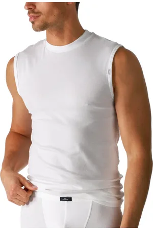 Mey Mouwloos Shirt Noblesse Heren 50537 101 weiss 7/XL
