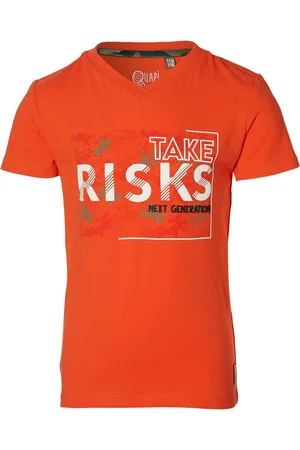 Quapi Shortsleeve Faas oranje rood voor jongens - maat 92