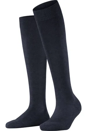 Falke ClimaWool temperatuurregulerend vochtregulerend duurzaam lyocell merinowol kniekousen dames blauw