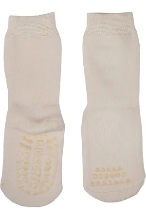Merkloos Monkiezz® antislip babysokken | crème | 1 paar | beige | 1-3 jaar