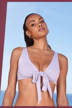 A-dam Lilly - Bikini top - Zwemkleding - Gemaakt van Gerecyclede Flessen - Vegan - Dames - Vrouwen - Paars - XL