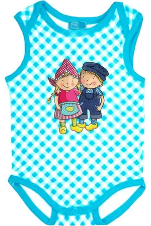 Fien & teun Romper - blauw - maat 74/80