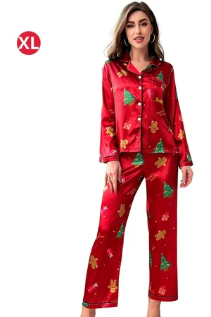 Merkloos Kerstpyjama - Kerst Pyjama - Dames - Vrouwen - Volwassenen - Set - Broek - Shirt - Christmas