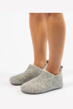 Manfield Dames - Licht grijze pantoffels