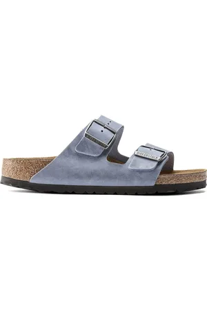 Birkenstock Arizona Slippers Dusty Blue Narrow-fit | | Nubuck |