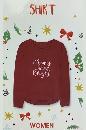 Merkloos Kerst shirt - - Vrouw - Extra Large