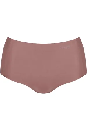 Sloggi Dames Zero Feel Maxi slip - Naadloze dames taille slip - Hoge onderbroek met katoenen kruisje - XS