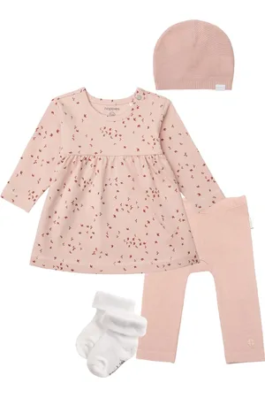 Noppies Kledingset - Meisjes - 4 delig - Jurk Nisib - Legging Naranja - Mutsje Muts Niland gebreid - 1 paar sokjes