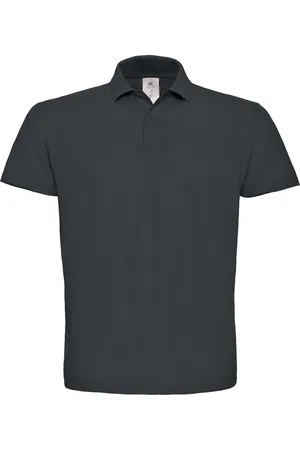 B and C Unisex Polo korte mouwen ID.001 Grijs merk maat M