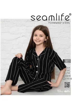Merkloos Meisjes Pyjama Set / 100% Katoen / / 5-6 jaar