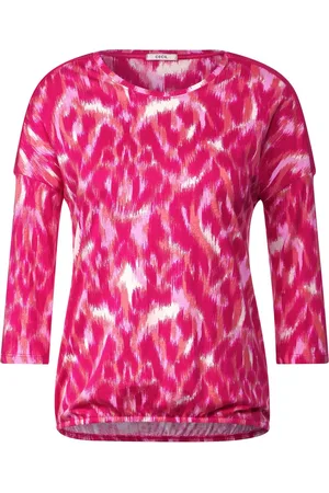CECIL TOS AOP Rib Shoulder T-shirt Dames T-shirt -