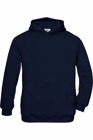 B and C Blauwe katoenmix sweater met capuchon voor j 152/164