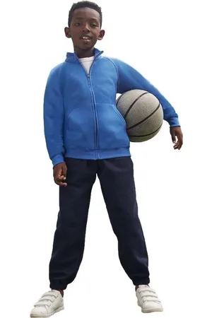 Fruit Of The Loom Joggingbroek/sportbroek navy voor kinderen - Sweatpants/trainingsbroek - Donker blauwe kinder kleding huisbroeken 12-13 jaar (152/164)