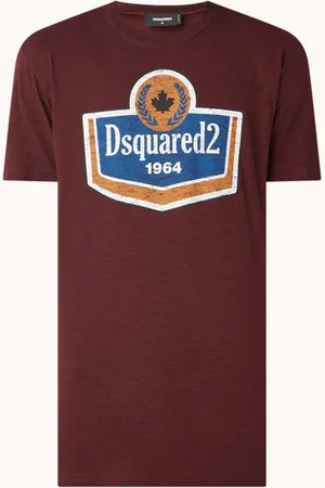 Dsquared2 T-shirt met logoprint - Bordeaux
