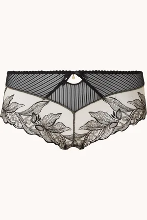 Aubade Fleur de Tattoo hipster van mesh met borduring