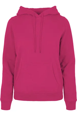 Build Your Brand Ladies Basic Hoodie met capuchon Hibiscus Pink - 3XL