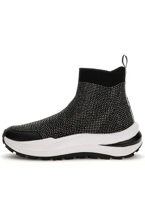 Guess Kadly Dames Sneakers Sok Hoog - Zwart