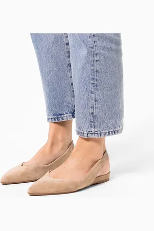 Manfield Dames - suède slingback ballerina