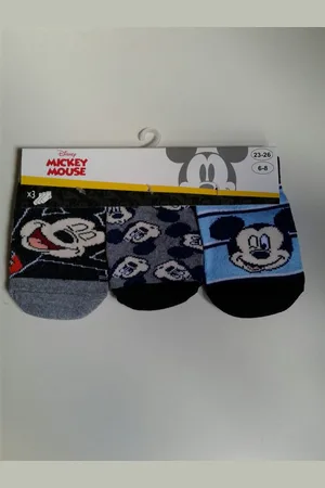Mickey Mouse Enkelsokken - 3 paar - jongens - maat 23/26