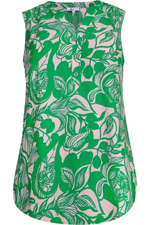 Miss Etam Dames Blouse print zwart - Plus