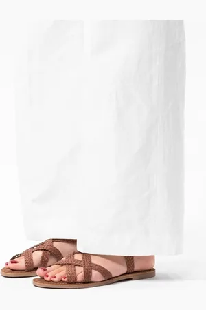 Manfield Dames - Gevlochten sandalen