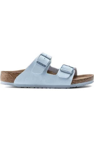 Birkenstock Arizona Kids Slippers Light Blue Narrow-fit | | Imitatieleer |
