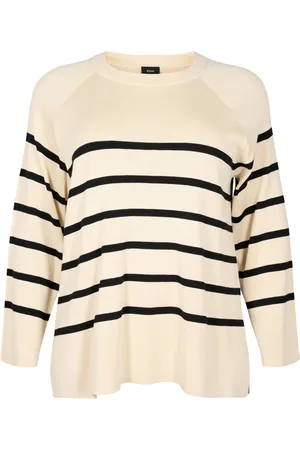 Zizzi MCHERRY, L/S, STRIPE PULLOVER Dames Blouse -