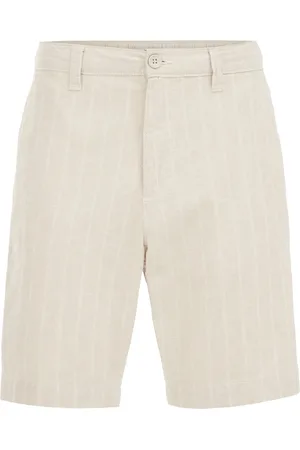 WE Fashion Heren relaxed fit chinoshort met dessin