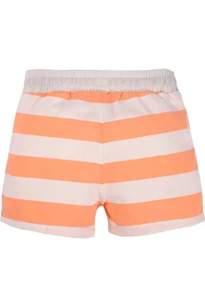 LÄSSIG Zwemshort meisje gestreept - milky / peach
