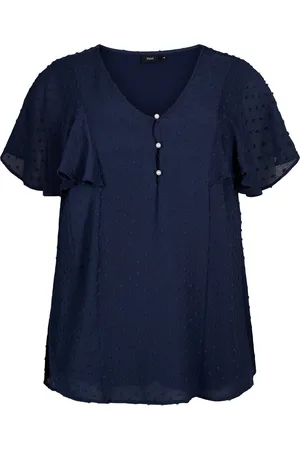Zizzi MHAJAR, S/S, BLOUSE Dames Blouse - Blue