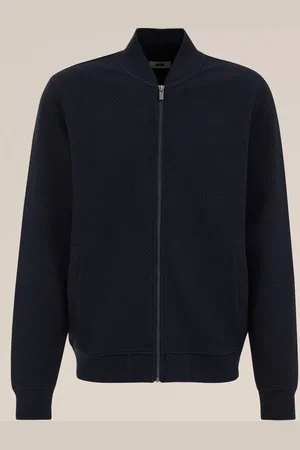 WE Fashion Heren bomberjack met structuur