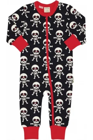 Maxomorra Rompersuit LS SCARY SKELETON 62/68
