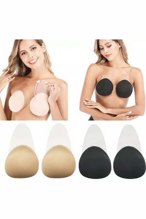 Merkloos Katoen Plak BH Push Up - Onzichtbare Zelfklevende Straploze Plak Beha - Herbruikbaar - Rugloze BH - Borst lift -Strapless Bra -Zonder Bandjes BH