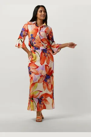 Jansen Amsterdam Wbf658 Woven Print Long Skirt Rokken Dames -