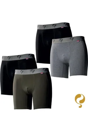Quick Q1905 Bodywear Heren Boxershorts 4-Pack Grijs Army