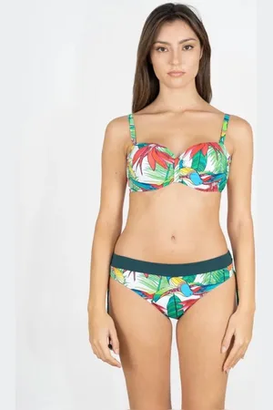 Merkloos Bikini Set 2-delig- Voorgevormde Beugel Bikini- Dames Badmode&Bikini- Sexy Design Bikini- Badpak Zwempak FW6011-